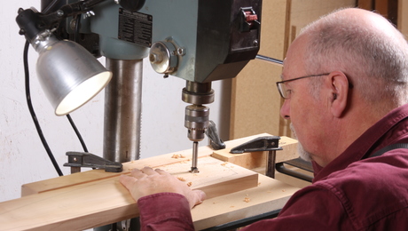 Easy angled holes on a drill press