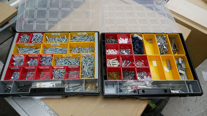 storage for screws and nails