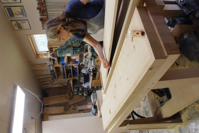 How to build hanging shelves with integrated lighting, Part 2: Installation  - FineWoodworking