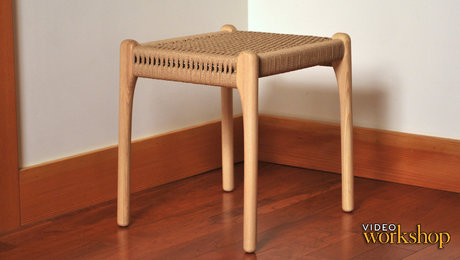Woven side stool