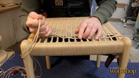Contemporary Stool: Weaving the Weft Pattern of the Seat
