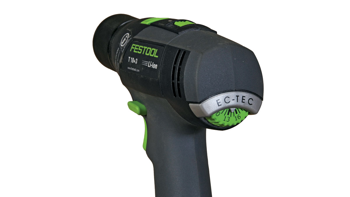 torque. The drill comes with independent drilling and driving functions, and adjusting one setting doesn’t affect the other.