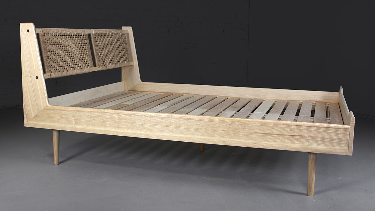 Scandinavian-style platform bed frame