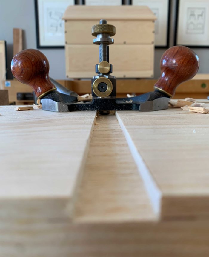 work in from both sides with the router plane