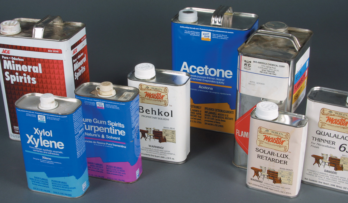 solvents used in all finishing products