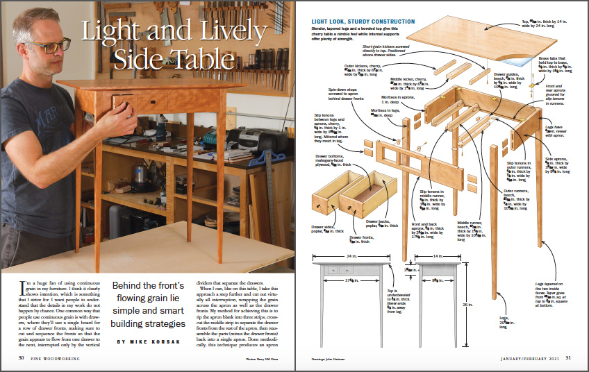 Light and lively side table issue spread