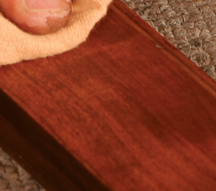 Wiping stain onto bare wood