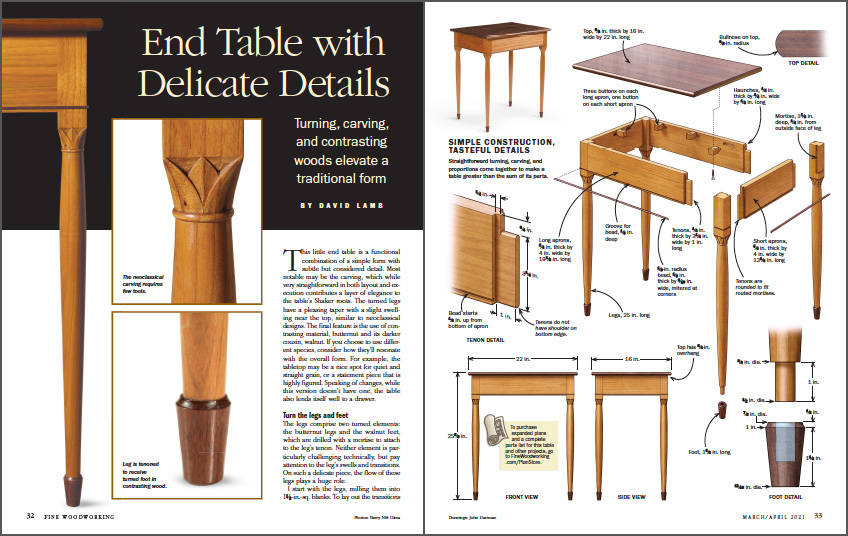 End Table with Delicate Details Cover Spread