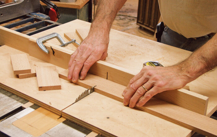 Cutting parts on a crosscut sled