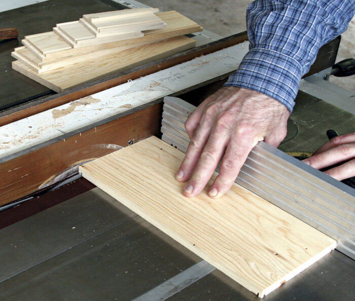 Use a miter gauge for stability.
