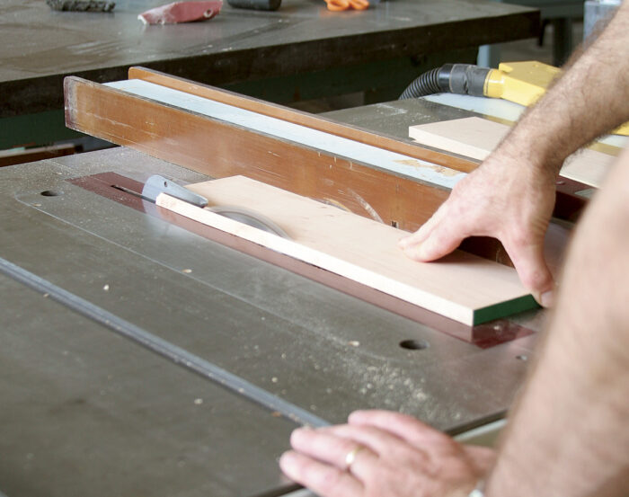 Use a tablesaw to make the final cuts.