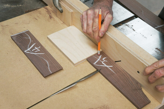 Using the miter sled to cut shorter parts