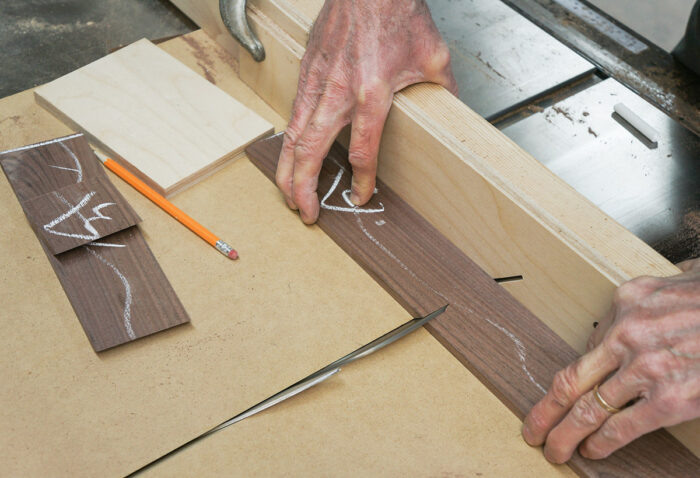 Using the miter sled to cut longer parts