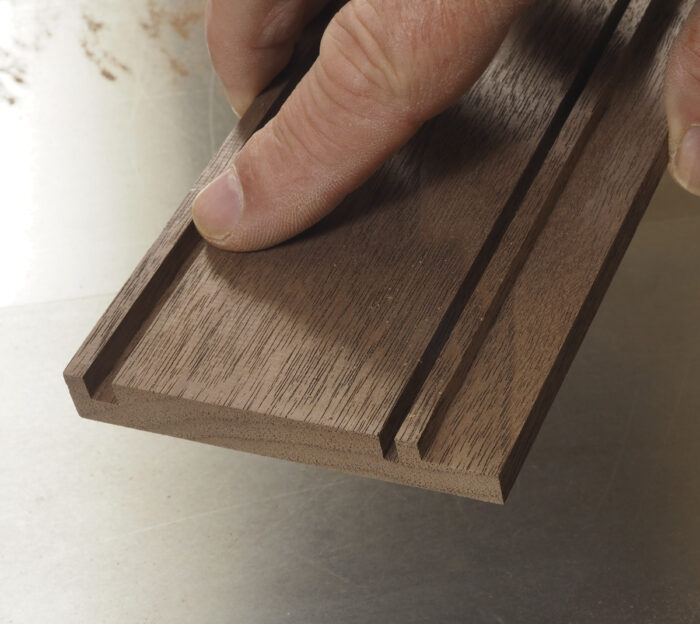 Use a jig to cut the grooves.