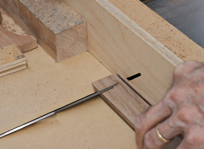 Each piece requires a 45-degree trimming cut.