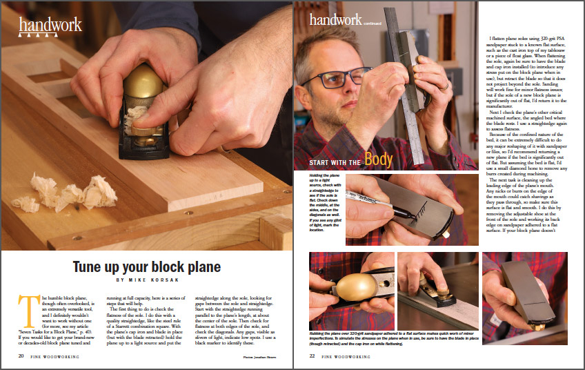 How to tune up your block plane spread
