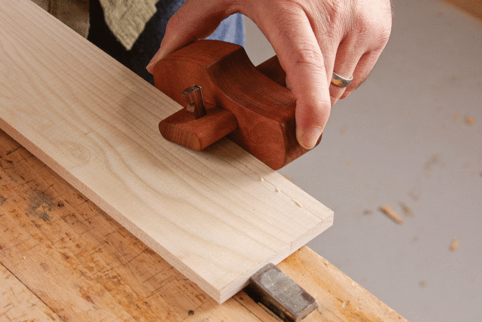 Using a marking gauge to lay out both the width and the depth of a rabbet