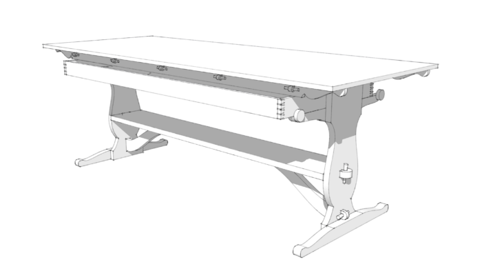 Designs for my first workbench, I've gotten a few small projects out of the  way, and I've started to design a work bench. I made this in sketchup, it  will have a