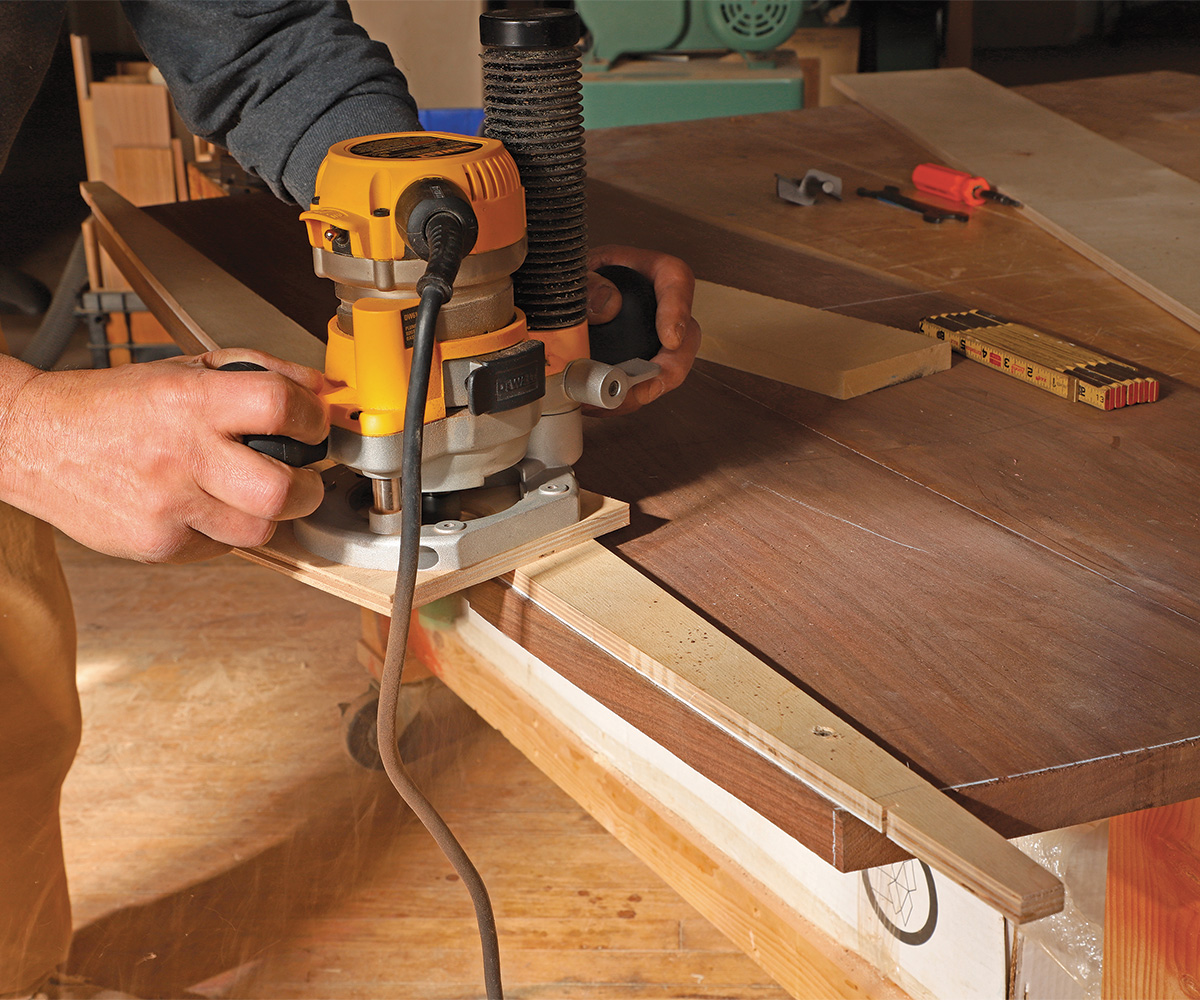routing curved sides on table top