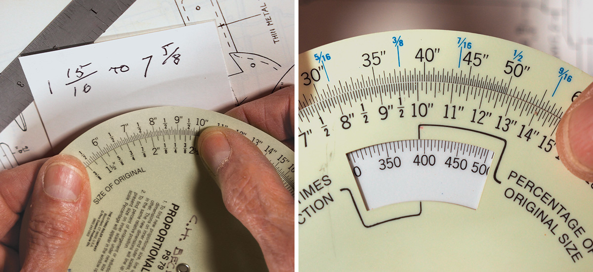 using a proportion scale to determine your new measurements