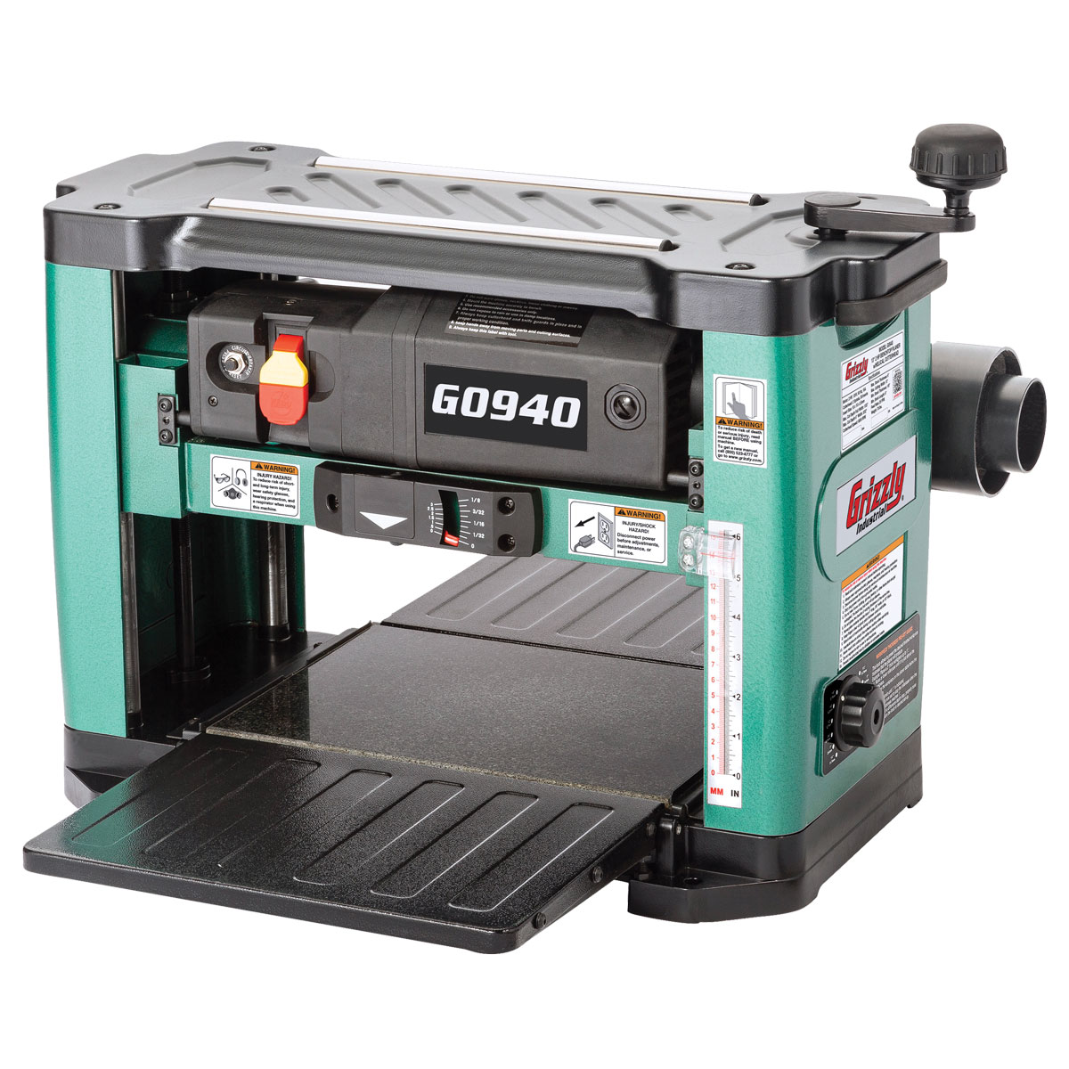 the G09340, has a helical head, a granite table, and a depth stop