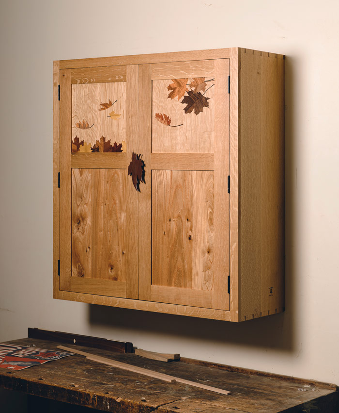  Tool Cabinet, white oak, elm, and bird's-eye maple. 