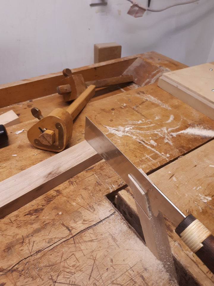 Again, a jig to hold everything square during glue-up simplified things.