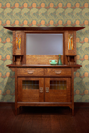 A reproduction of a Harris Lebus sideboard from 1903.