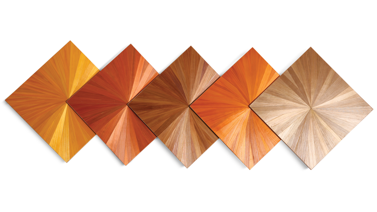different shades of straw marquetry