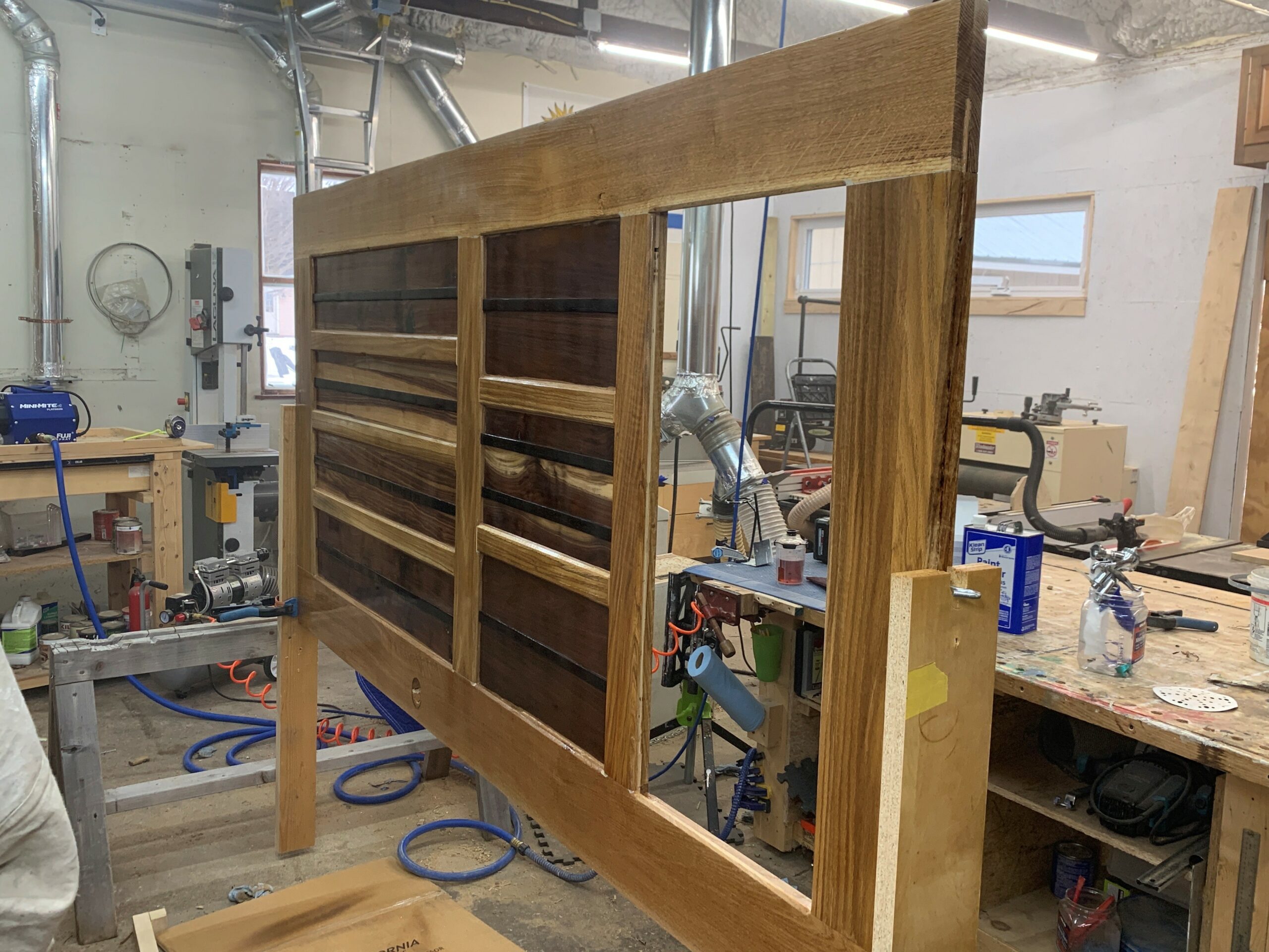 The process of building a door from milled lumber