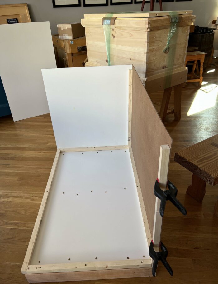 a half-built crate