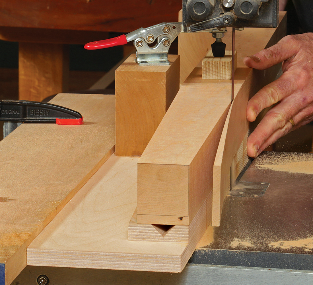 bandsawing tapers on the post