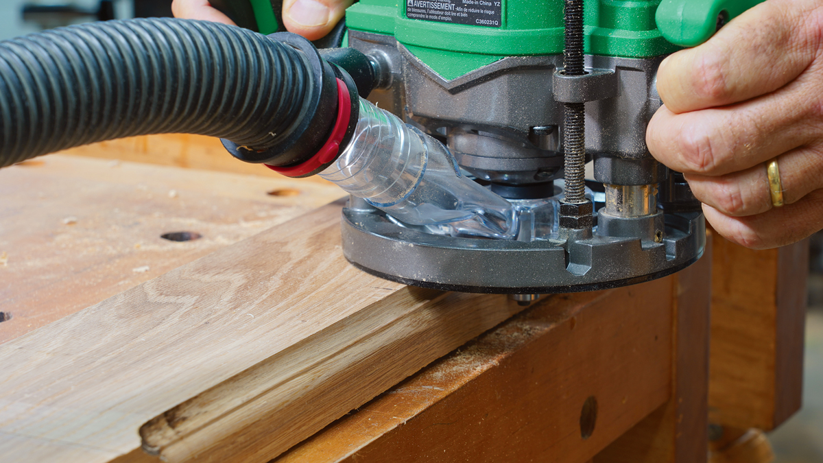 Smooth and powerful. The Metabo managed a deep cut in white oak without hesitation, leaving behind a perfect surface.