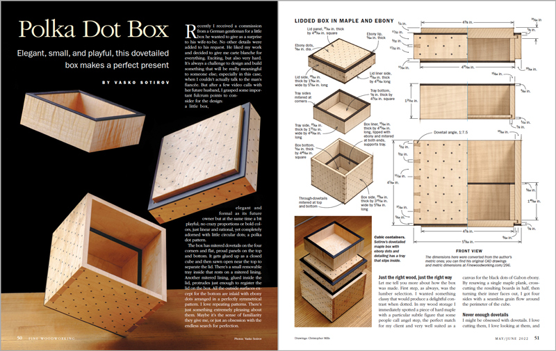 Build a small box with mitered dovetails spread
