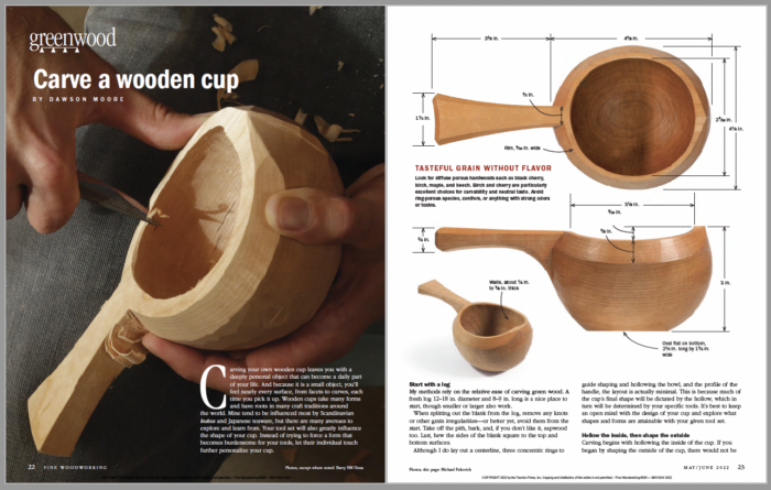 Carving a wooden cup sprd img