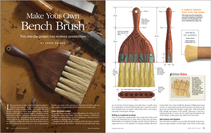 Make a wooden brush