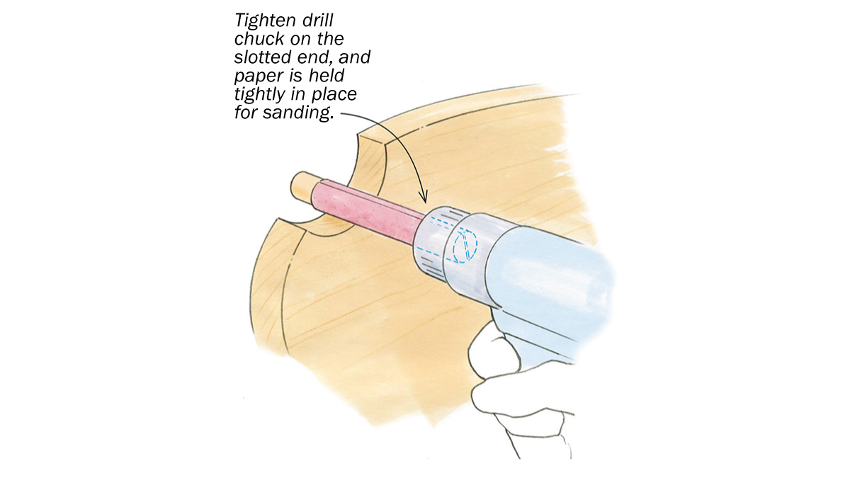 Turning a drill clearance into a sander