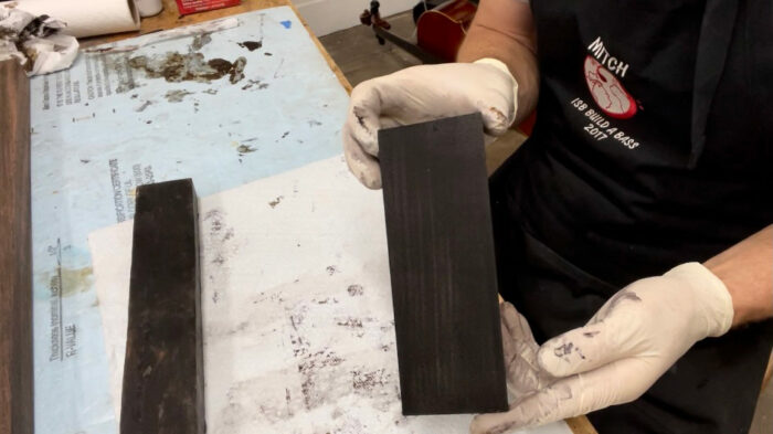 How to stain oak black., Home made ebonizing wood
