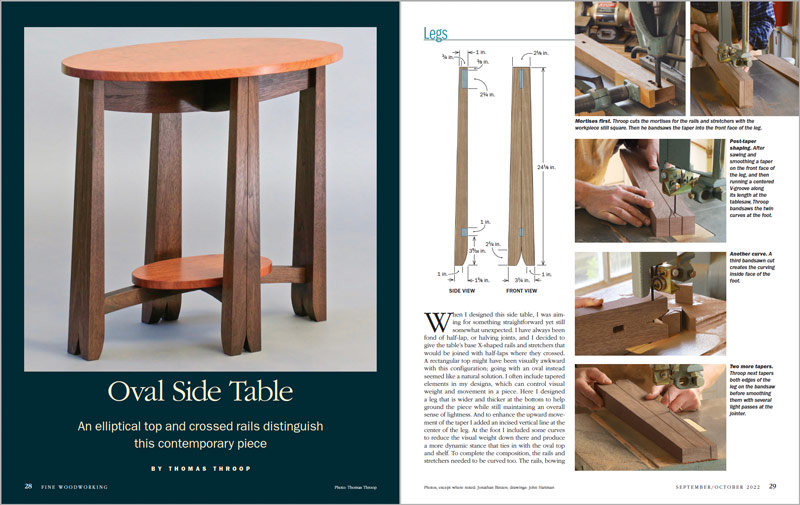 oval side table spread image