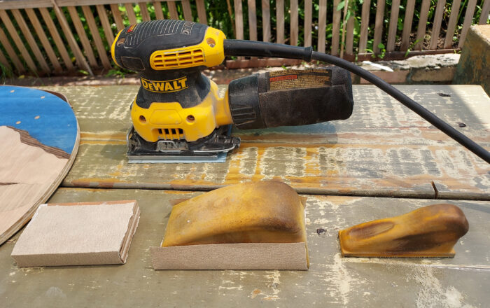 Different sand blocks you may need for sanding veneer