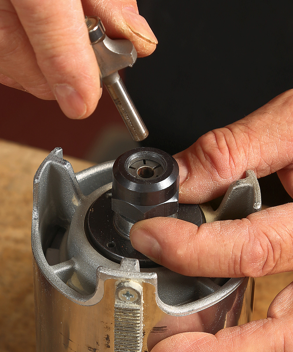 inserting a router bit