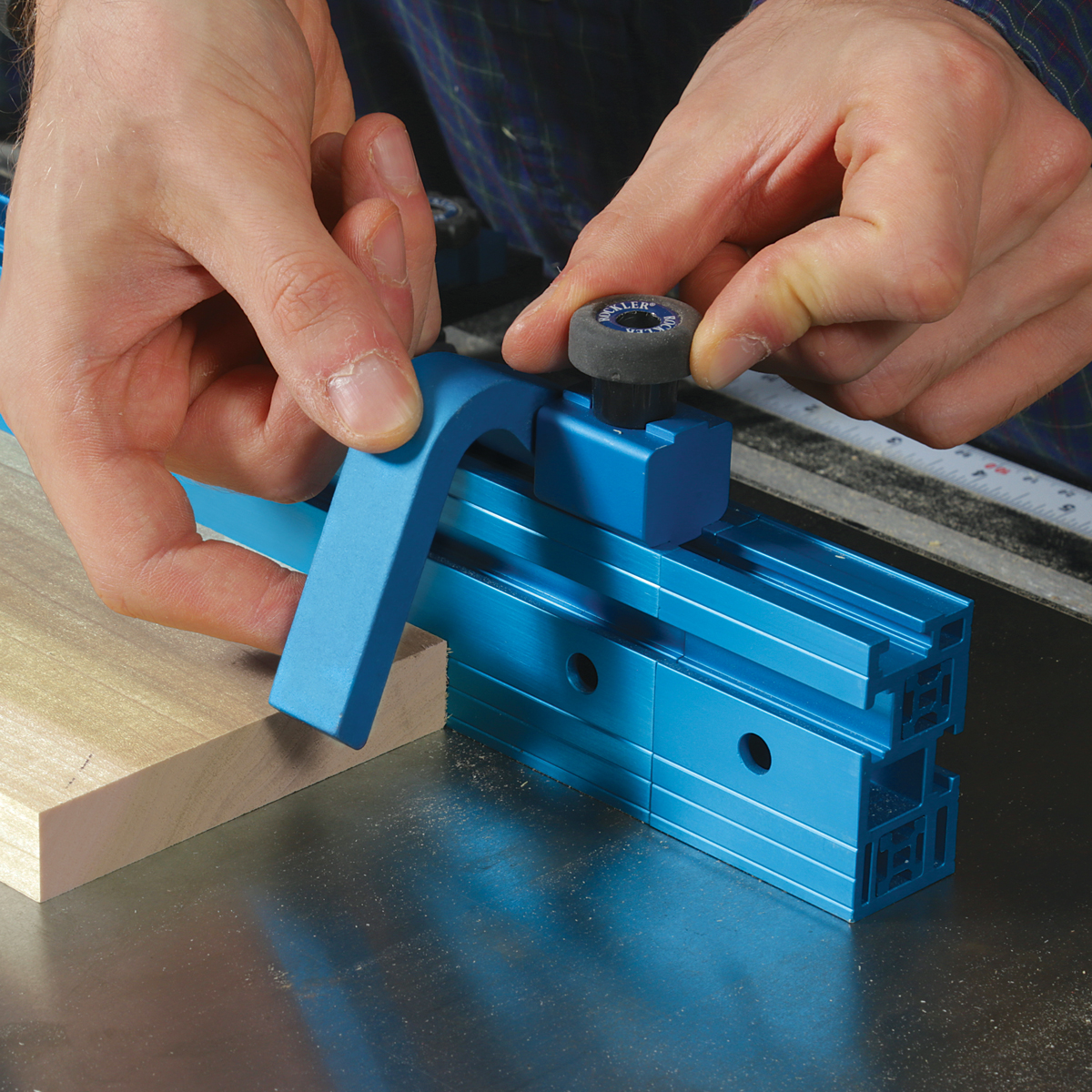 Flip stop is a convenient timesaver. With a flip stop, you can alternate between squaring the ends of boards and cutting them to equal length without the stop getting in the way or you losing your setting.