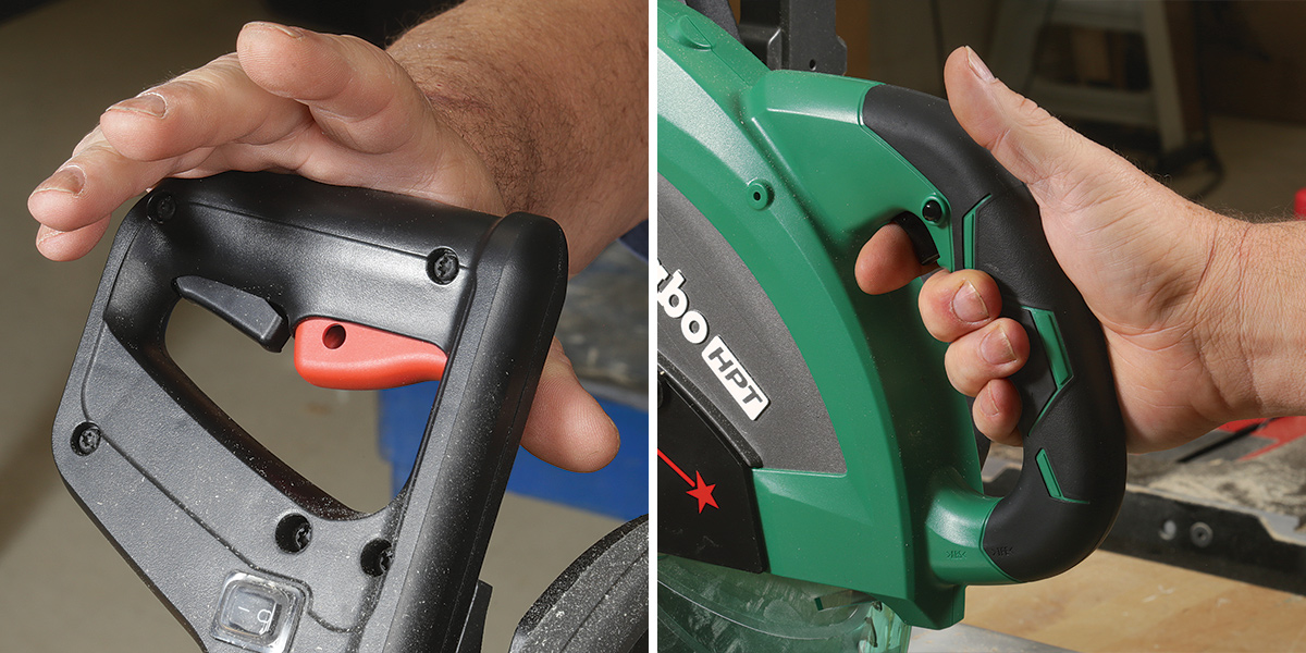 horizontal versus vertical handles on compound miter saws