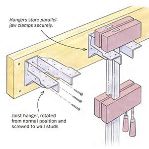 Workshop Tips: Parallel-Jaw Clamp Makes a Handy Board Jack