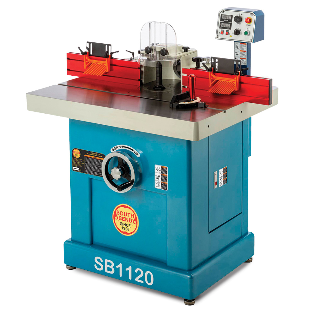 South Bend SB1120 - 5 hp 3-phase variable-speed spindle shaper