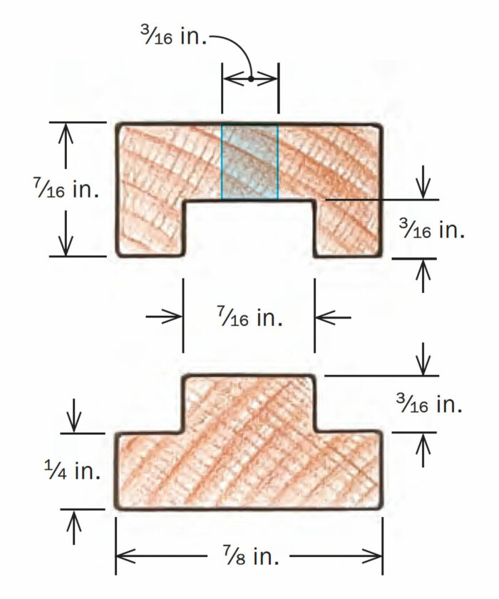 illustration of squaring sticks dimensions