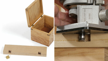 Hinge mortise jig for boxes