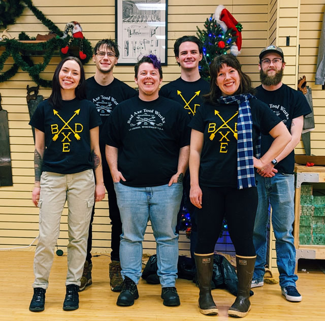 The employees of Bad Axe Tool Works