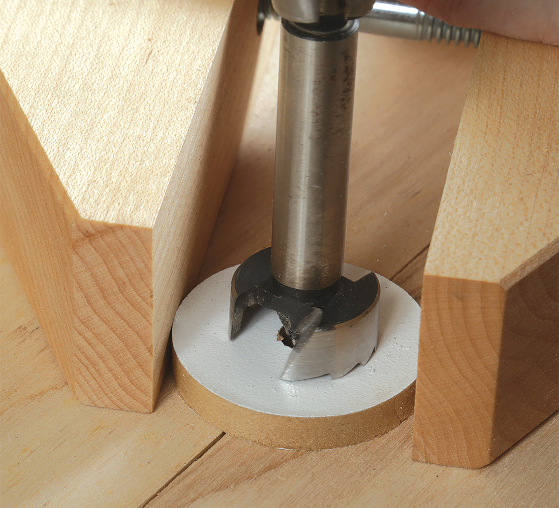 drilling out the middle of an insert blank