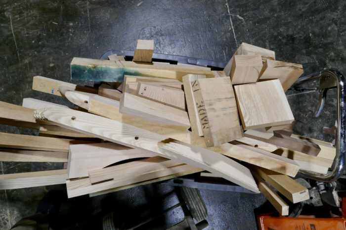 A collection of unique scrap wood
